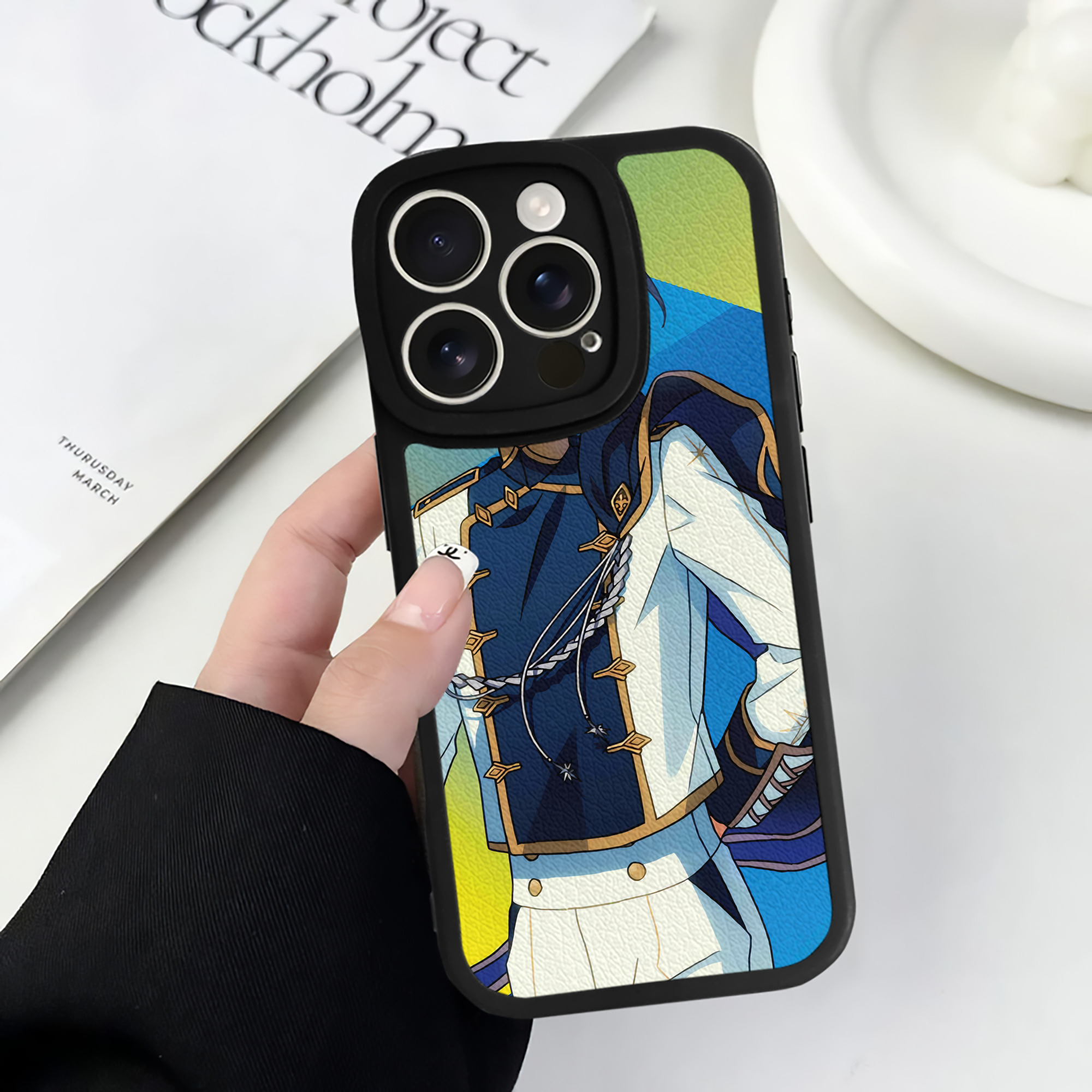 （画像用） あんさんぶるスターズ! Ensemble Stars 【iPhone 16シリーズ対応】シリコンスマホケース（レザー調） 材質：シリコン